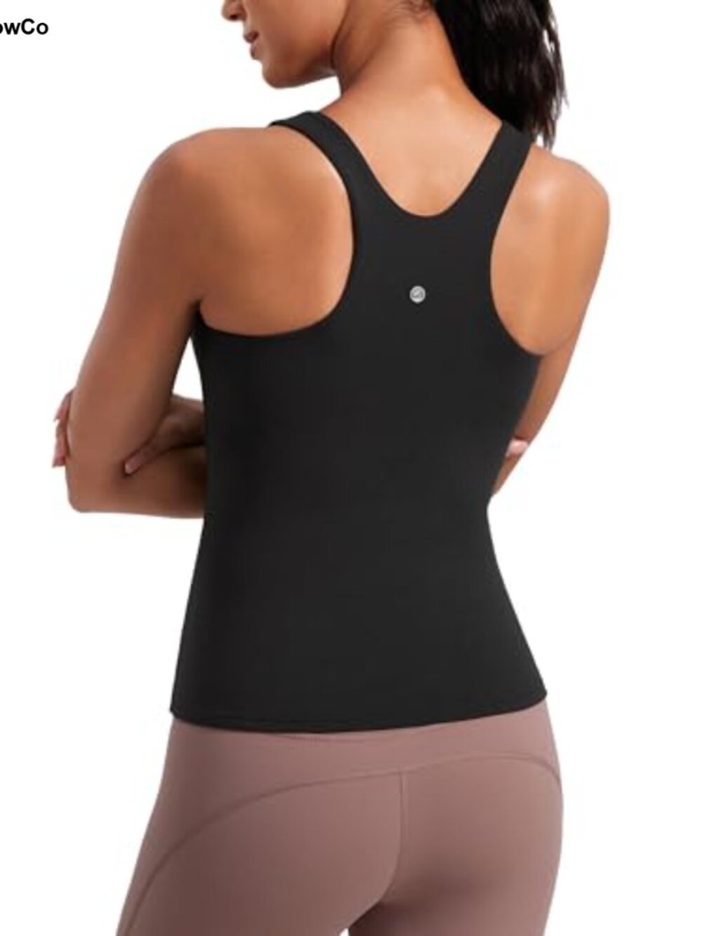High Neck Padded Tank Top Slim Fit Racerback Yoga Lounge